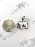 SP-898, Stainless Steel Small Elephant Pendant-gold or silver color, 25mm width, 28mm high, 4mm thick