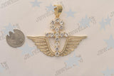 SP-954, Stainless Steel Ankah Wing Pendant -gold or silver color