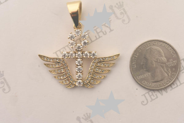 SP-954, Stainless Steel Ankah Wing Pendant -gold or silver color