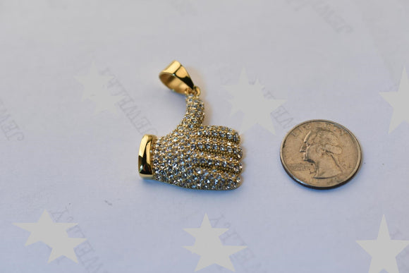 SP-965, Stainless Steel Thumbs Up Pendant -Gold color