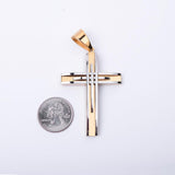 SP-98, Stainless Steel Cross Pendant - 2 size of cross different color