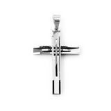 SP-98, Stainless Steel Cross Pendant - 2 size of cross different color