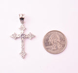 SP-991, Stainless Steel Bling Bling Cross Pendant-gold or silver color