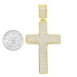 SP 1-67, Stainless Steel Ice Cross Pendant-gold or silver color, 42mm width, 80mm high, 7mm thick