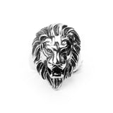 SRM-12,Stainless Steel Hit Hop Lion Head Ring-gold or silver color, 30mm X 25mm Width, 15mm Thick