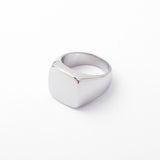 SRM-127, Stainless Steel Square Plain Fashion Ring-gold or silver color-13mm X 13mm Width, 3mm thick