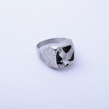 SRM-149,Stainless Steel Eagle Fashion Ring-gold black or silver black color, 12mmX12mm Width, 7mm Thick