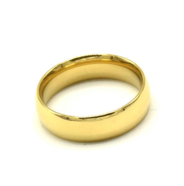 SRU 07, Stainless Steel Wedding Band Plain Ring-gold or silver color- 6mm Width, 1.5mm Thick