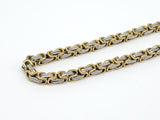 Stainless Steel Hit Hop Byzantine Chain 24'' with Bracelet 8.5'' Set-gold, silver, Silver Gold or Silver Black Color-SSM-32