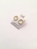 STEW-242, Sterling Silver Ring Shape Stud Earrings-gold or silver, 10mm round, 0.5mm thick