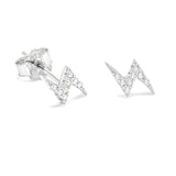 STEW-817, Sterling Silver Flashing Stud Earrings Push Back-silver color, 8mm width, 4mm high, 0.5mm thick