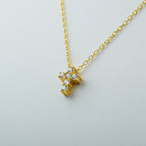 STNW-115, Women 925 Sterling Silver Icy Cross Pendant Necklace - gold or silver color