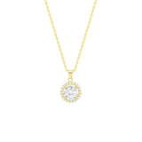 STNW-182, Sterling Silver Cubic Zirconium Stone Necklace