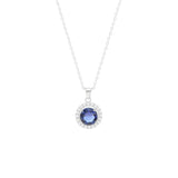 STNW-182, Sterling Silver Cubic Zirconium Stone Necklace
