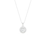 STNW-182, Sterling Silver Cubic Zirconium Stone Necklace