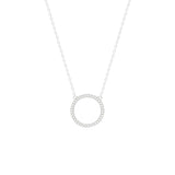 STNW-233, Women Sterling Silver Icy Round Shape Necklace