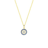 STNW-256, Women 925 Sterling Silver Evil Eye Pendant Necklace-gold or silver color