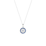 STNW-256, Women 925 Sterling Silver Evil Eye Pendant Necklace-gold or silver color