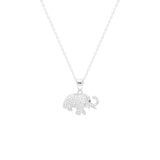 STNW-259, Women 925 Sterling Silver Elephant Pendant Necklace - gold or silver color