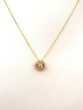 STNW-311, Women 925 Sterling Silver Dangling Pendant Necklace - gold color