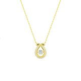 STNW-315, Women 925 Sterling Silver Dangling Charm Necklace- gold or silver color