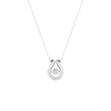 STNW-315, Women 925 Sterling Silver Dangling Charm Necklace- gold or silver color