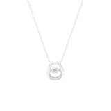STNW-316, Women 925 Sterling Silver Dangling Charm Necklace- gold or silver color