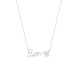 STNW-403, Women 925 Sterling Silver "LOVE" Pendant Necklace-gold or silver color