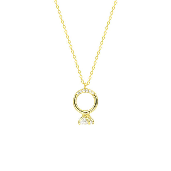 STNW-413, women 925 Sterling Silver Ring Pendant Necklace-silver color