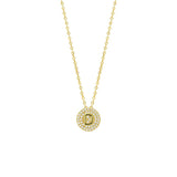 STNW-531, Sterling Silver Initial Pendant Necklace- from "A" to "Z", gold or silver color