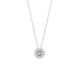STNW-531, Sterling Silver Initial Pendant Necklace- from "A" to "Z", gold or silver color