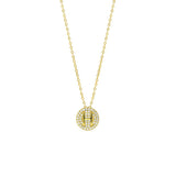 STNW-531, Sterling Silver Initial Pendant Necklace- from "A" to "Z", gold or silver color