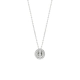 STNW-531, Sterling Silver Initial Pendant Necklace- from "A" to "Z", gold or silver color