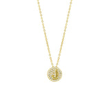 STNW-531, Sterling Silver Initial Pendant Necklace- from "A" to "Z", gold or silver color