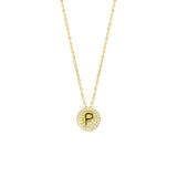STNW-531, Sterling Silver Initial Pendant Necklace- from "A" to "Z", gold or silver color