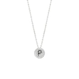 STNW-531, Sterling Silver Initial Pendant Necklace- from "A" to "Z", gold or silver color