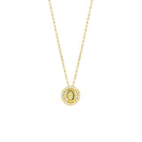 STNW-531, Sterling Silver Initial Pendant Necklace- from "A" to "Z", gold or silver color
