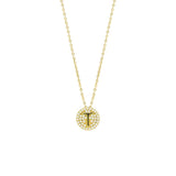 STNW-531, Sterling Silver Initial Pendant Necklace- from "A" to "Z", gold or silver color