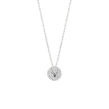STNW-531, Sterling Silver Initial Pendant Necklace- from "A" to "Z", gold or silver color