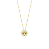 STNW-531, Sterling Silver Initial Pendant Necklace- from "A" to "Z", gold or silver color