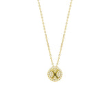 STNW-531, Sterling Silver Initial Pendant Necklace- from "A" to "Z", gold or silver color