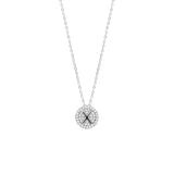 STNW-531, Sterling Silver Initial Pendant Necklace- from "A" to "Z", gold or silver color