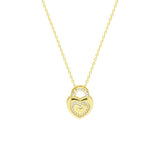 STNW-554, Sterling Silver Heart Shape Necklace- silver color