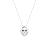 STNW-554, Sterling Silver Heart Shape Necklace- silver color