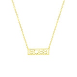 STNW-682 Sterling Silver "Boss" Necklace gold color or silver color