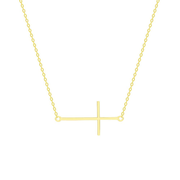 STNW-85, Women 925 Sterling Silver Cross Pendant Necklace-gold or silver color