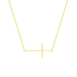 STNW-85, Women 925 Sterling Silver Cross Pendant Necklace-gold or silver color