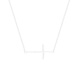 STNW-85, Women 925 Sterling Silver Cross Pendant Necklace-gold or silver color
