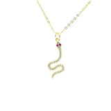 STNW-894 Sterling Silver Snake Necklace gold color or silver color