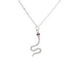 STNW-894 Sterling Silver Snake Necklace gold color or silver color